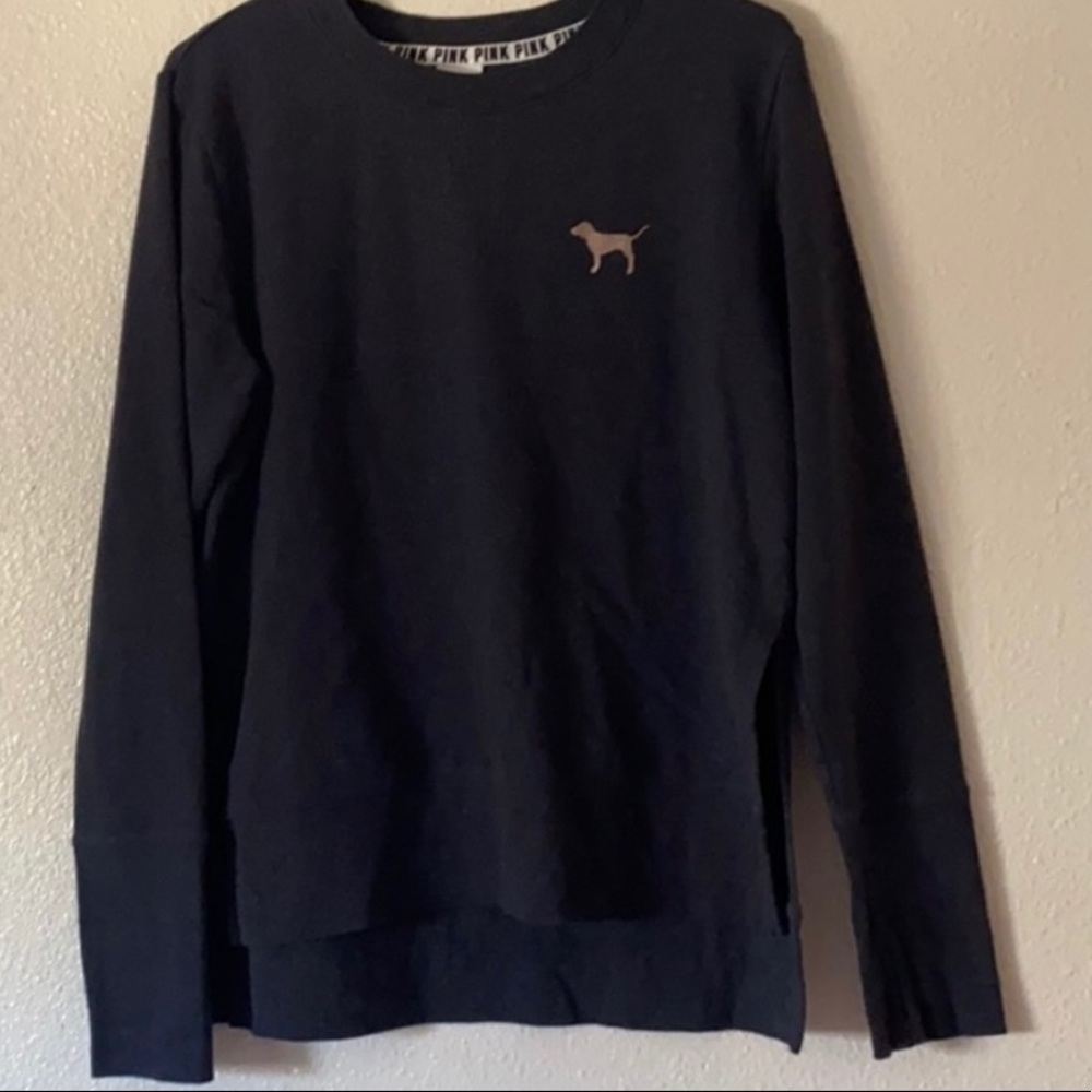PINK Charcoal Gray Sweater (side slits)